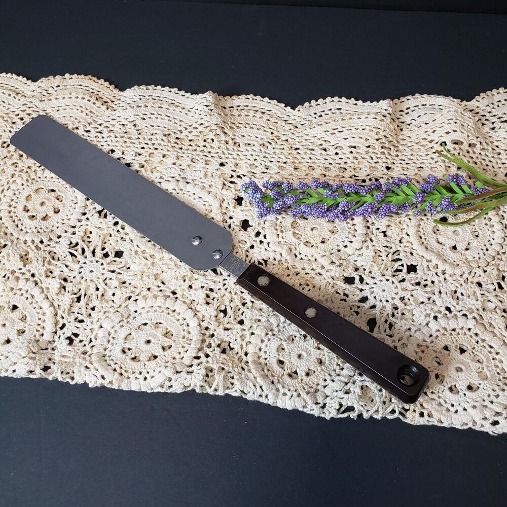 Vintage Ekco Eterna Stainless Steel Icing Spatula 12" Spreader Bakelite Handle